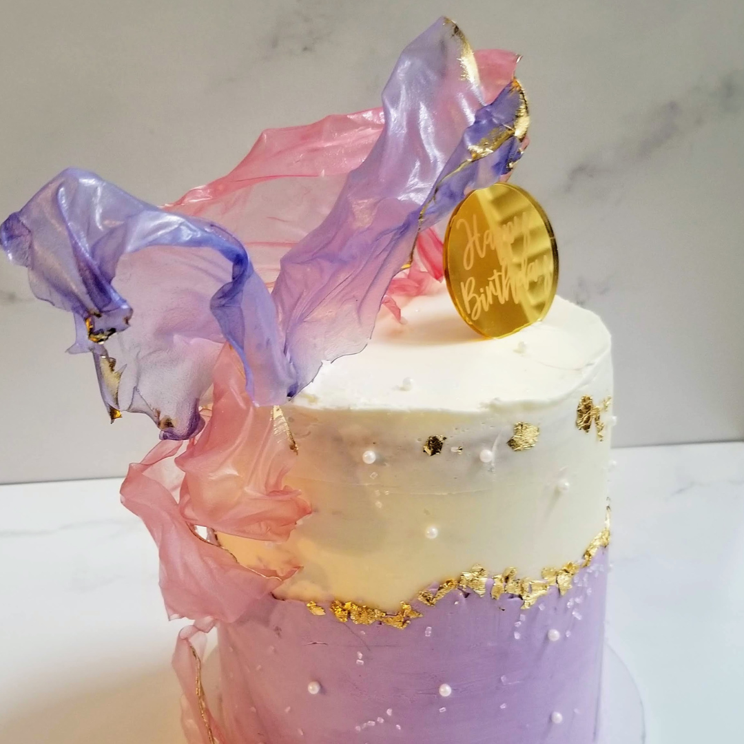Purple Sails Birthday Cake